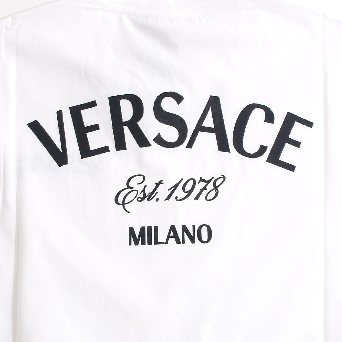 Versace Embroidered Logo T-Shirt White Men’s Cotton