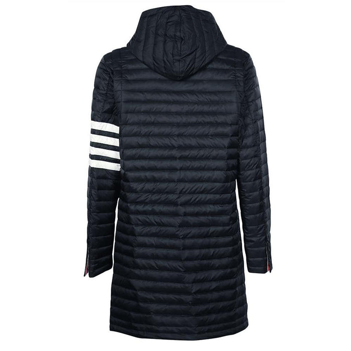 THOM BROWNE Diagonal Stripe Hooded Down Puffer Jacket MOD013X 05411 415