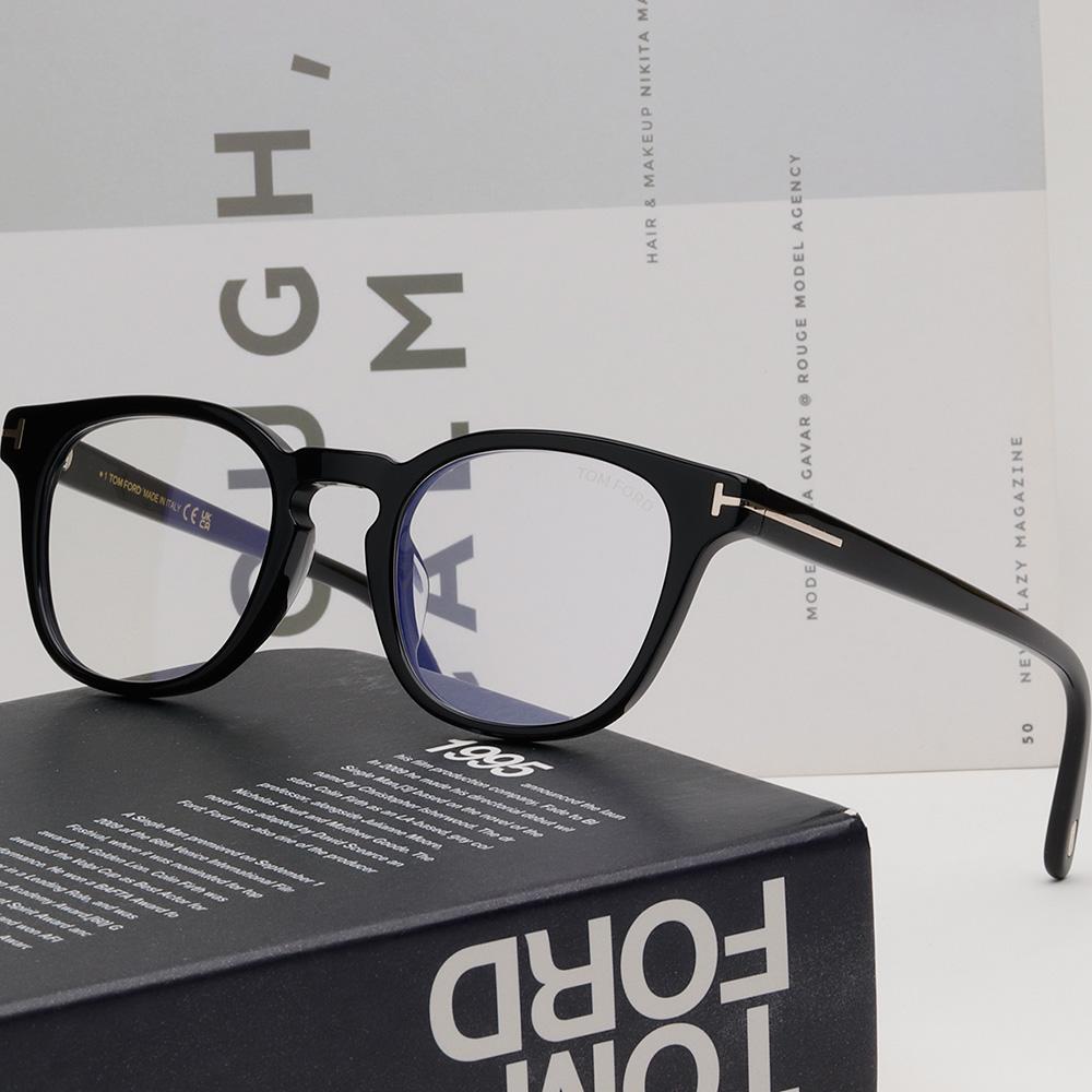 TOM FORD Blue Light Blocking Acetate Eyeglasses Asian Fit Unisex TF6015KB 001