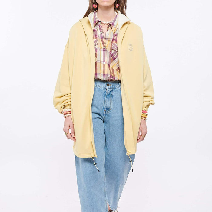 Isabel Marant hooded fleece windbreaker jacket honey oversized