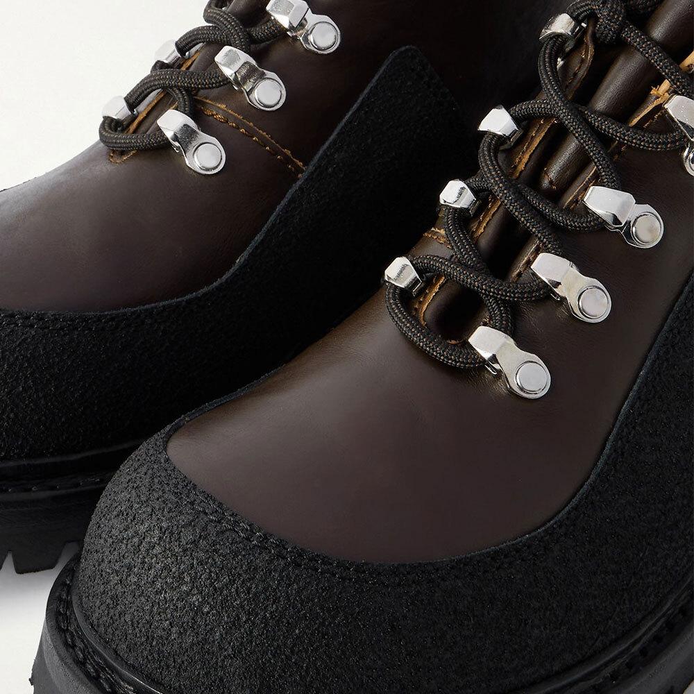 OUR LEGACY Quest Leather Lace-Up Work Boots for Men A4257 QM