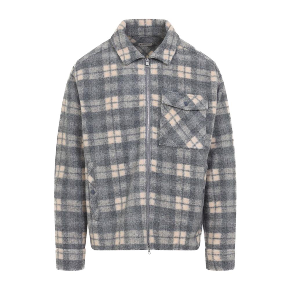 Moncler Gray Flannel Check Wool Jacket 2F000 19 89B55 F09