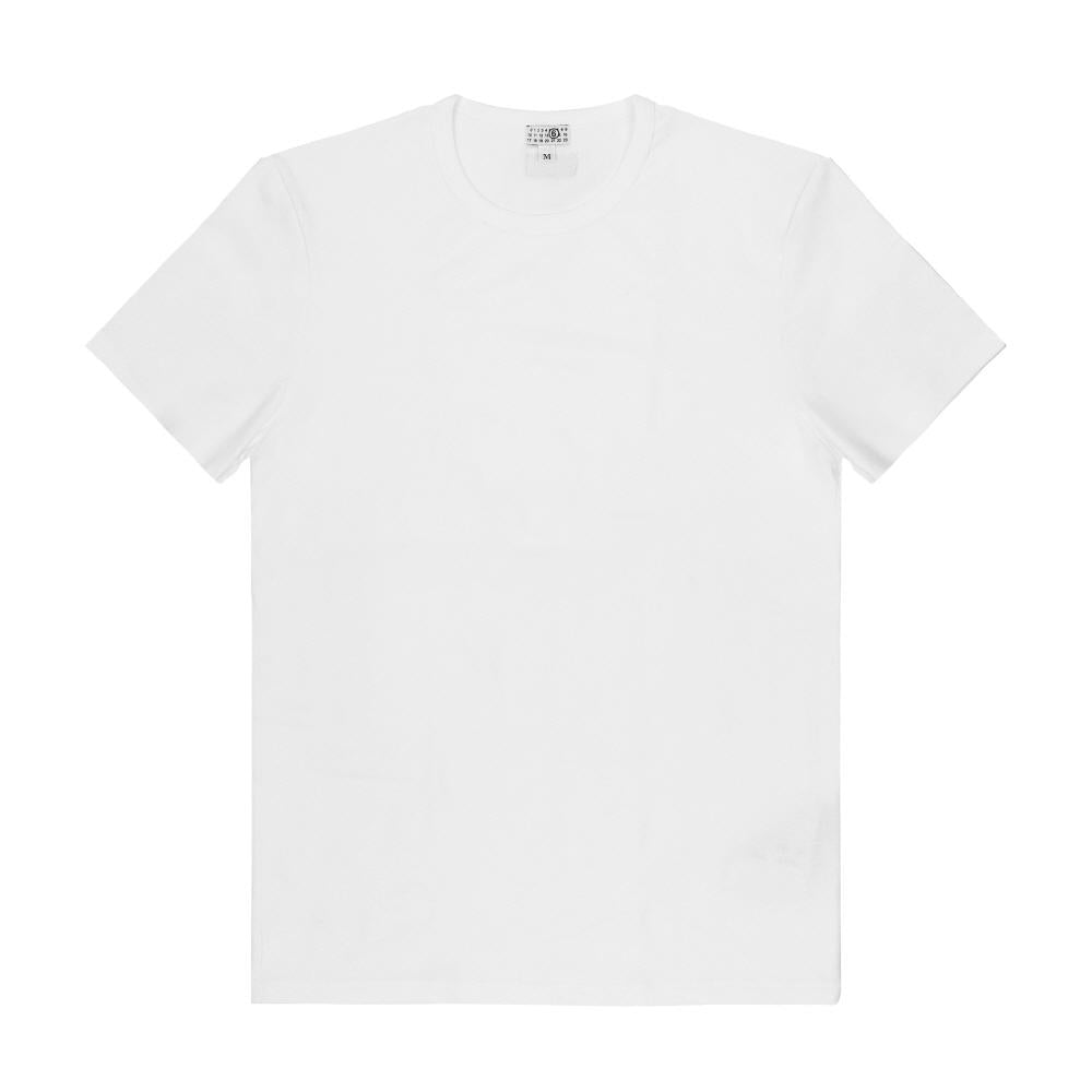 Maison Margiela MM6 Number Logo Patch Short Sleeve T-Shirt White Men
