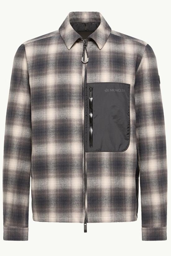 Moncler Black White Nylon Puffer Jacket for Men
