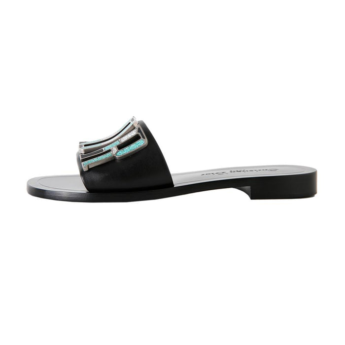 DIOR Metal Logo Mule Slippers Black KCF155VEAS 900