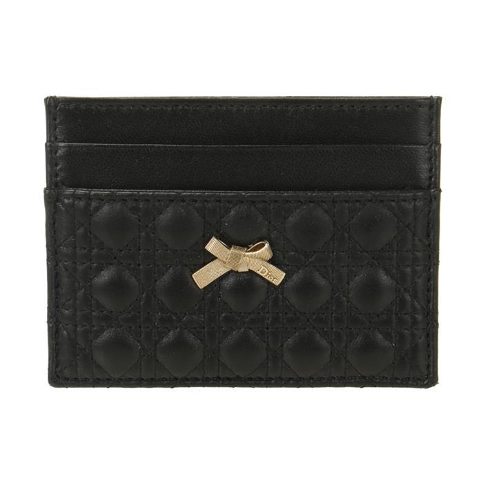 DIOR Baby Bow Freesia Leather Card Holder Wallet