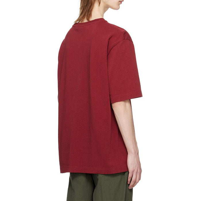Maison Kitsune Fox Head Patch Oversized T-Shirt Red LM00107 KJ0119 P656