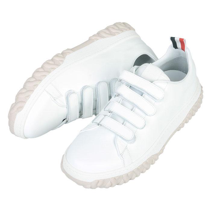 THOM BROWNE Vitello Leather Low-Top Sneakers for Men MFD272A 05584 100