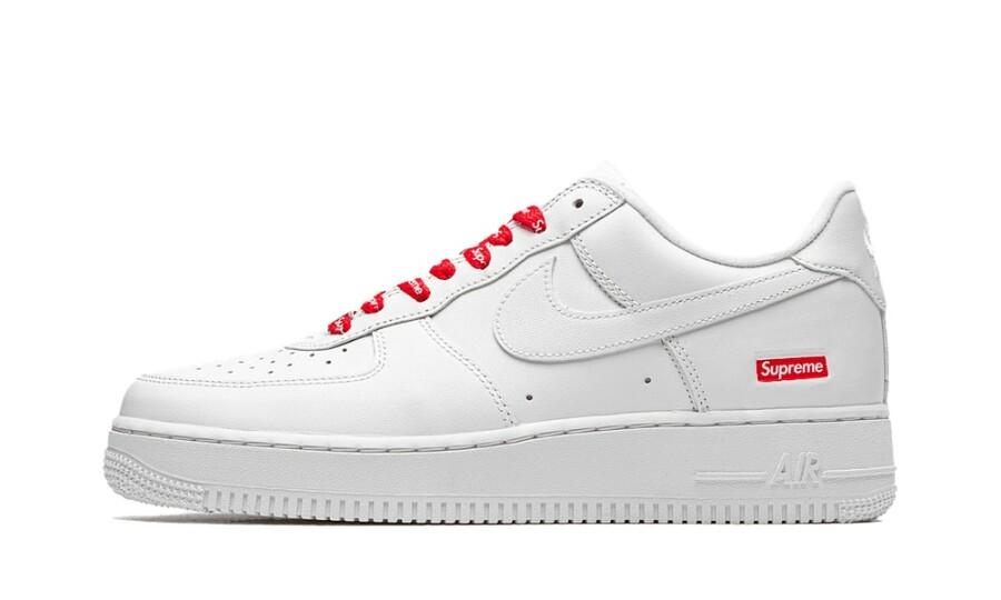 Nike x Supreme Air Force 1 Low White Men's Sneakers CU9225 100