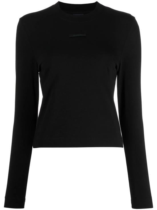 JACQUEMUS Black Long-Sleeve Sweatshirt Women’s Top TSW00155 AJ00124990