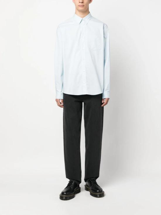 A.P.C. Men’s Long-Sleeve Shirt White Cotton Button-Up
