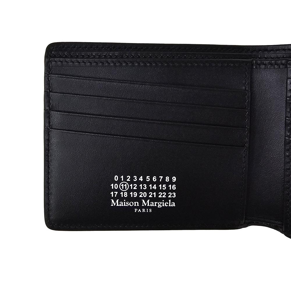 Maison Margiela Stitch Leather Bifold Wallet Black