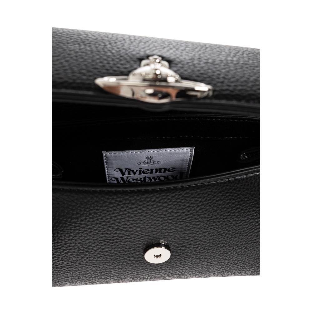 Vivienne Westwood Hazel Small Shoulder Bag Black Leather