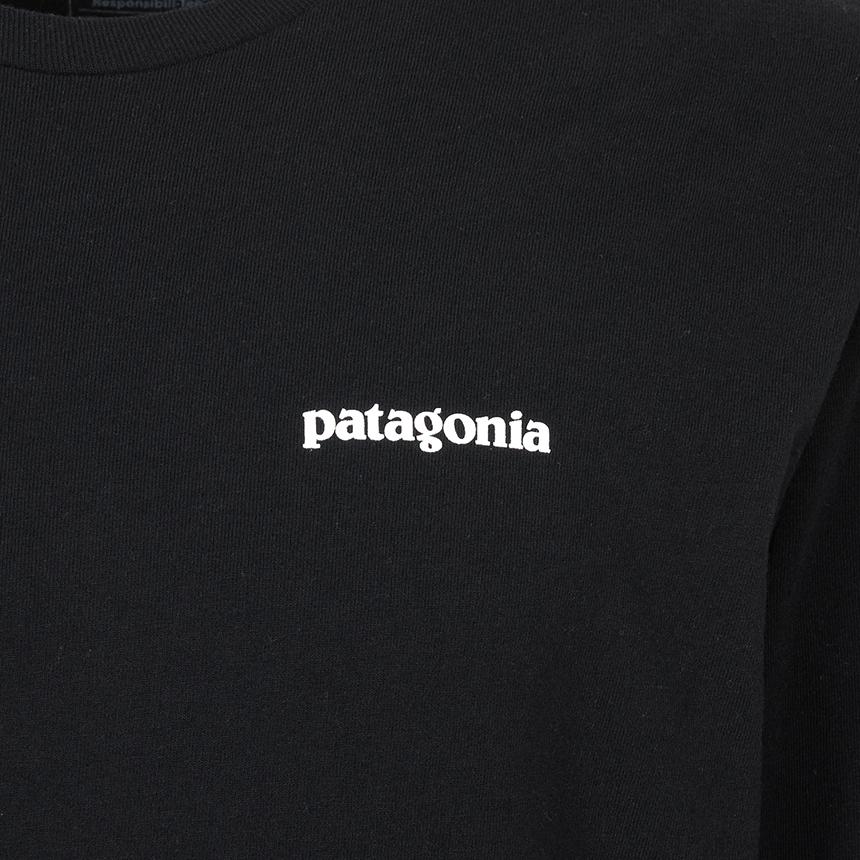 patagonia P6 Logo Long Sleeve T-Shirt Black Men’s