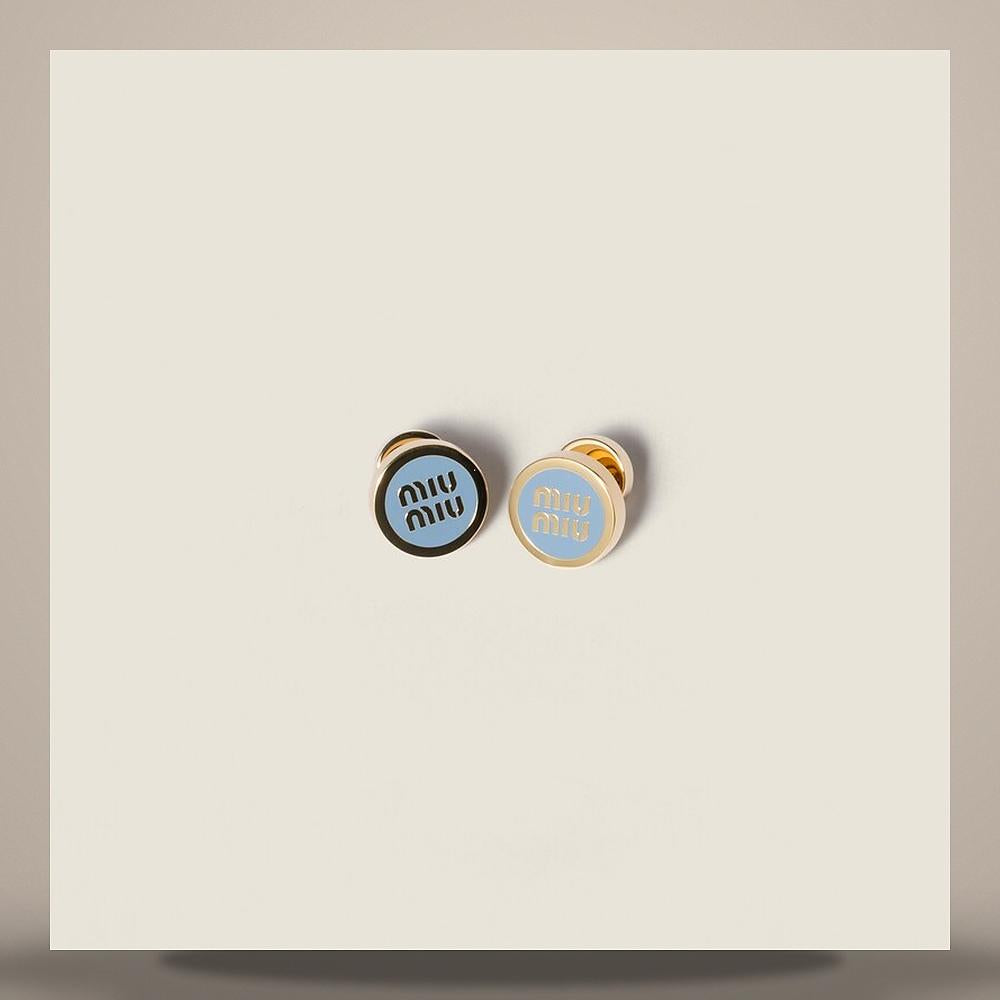 Miu Miu Enamel Metal Drop Earrings 5JO912 2F6T F0076