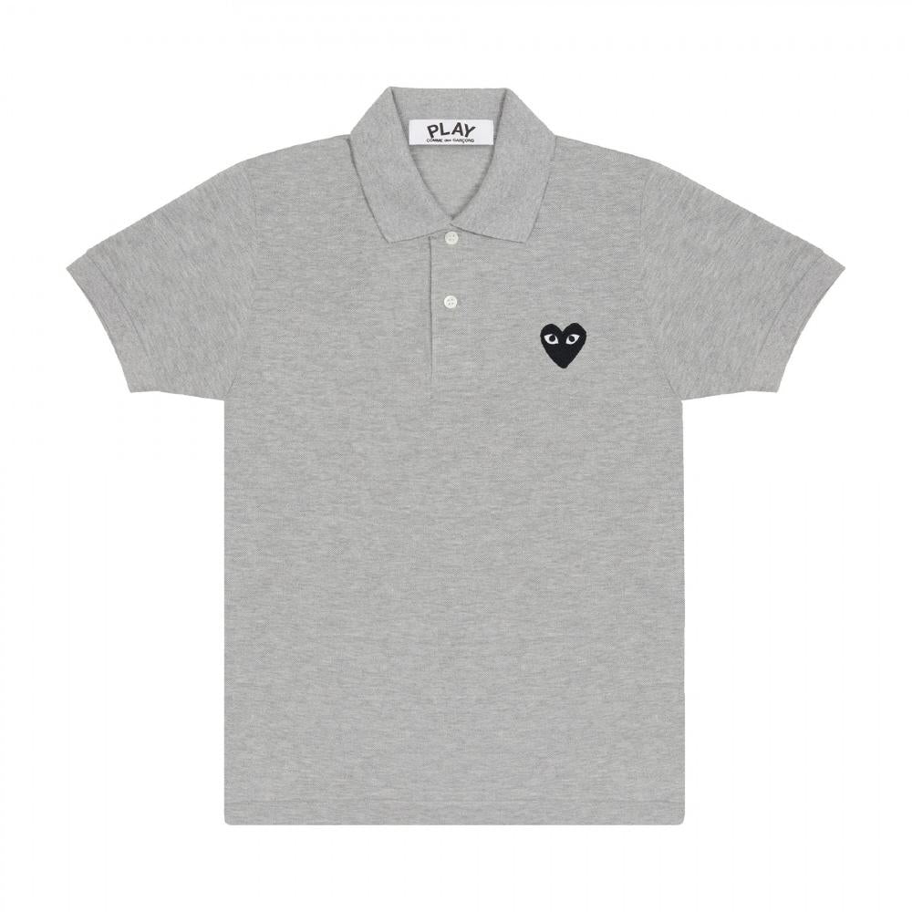 Comme des Garcons Unisex Short Sleeve Polo T-Shirt Black Cotton