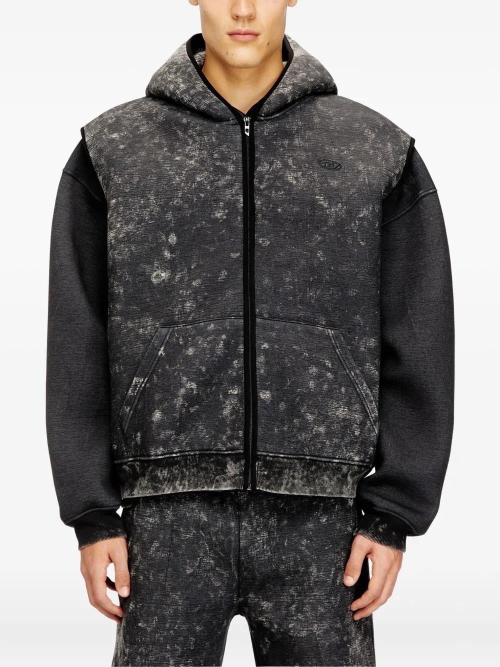 DIESEL Black Nylon Quilted Vest for Men