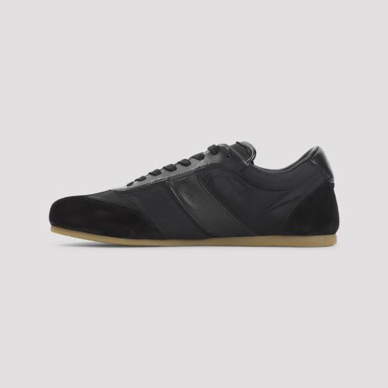 Lemaire Leather Low-Top Sneakers Women’s White FO0228 LL0216 999 BLACK DOM