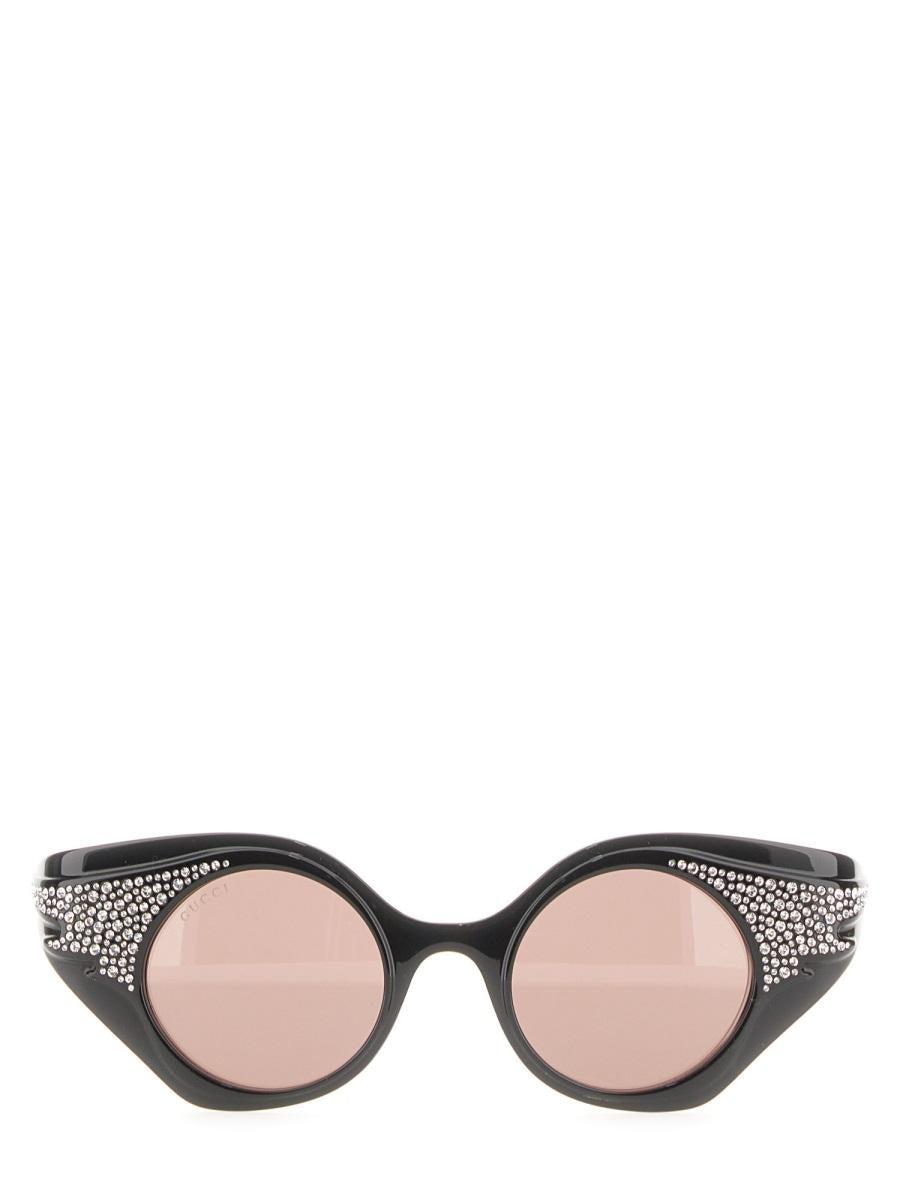 GUCCI Black Acetate Square Sunglasses