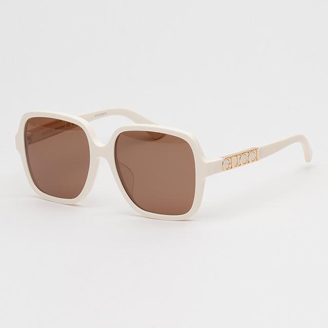 GUCCI Ivory Big Logo Asian Fit Sunglasses GG1189SA 005
