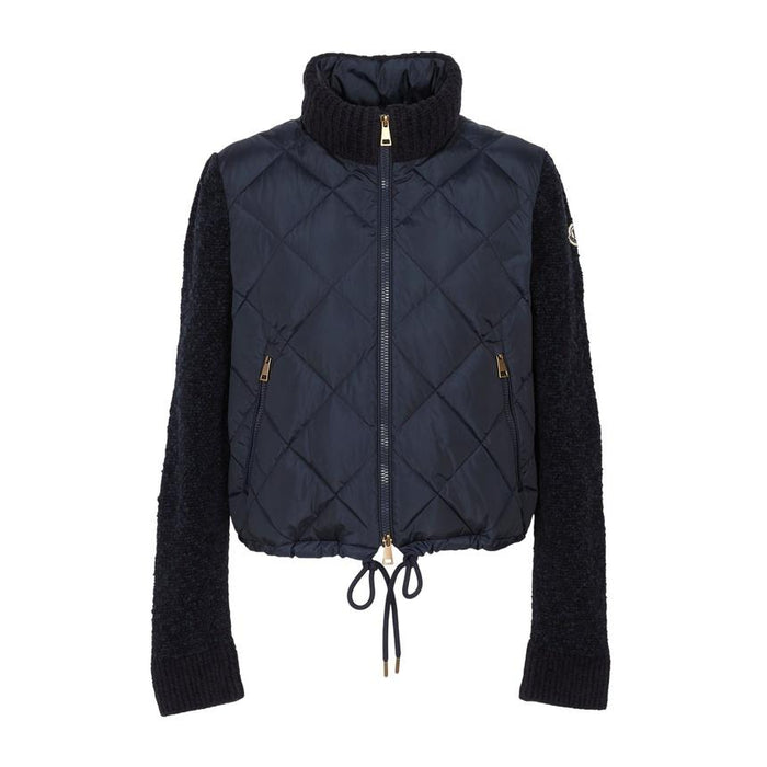 Moncler Women’s Padded Zip Cardigan Navy Knit