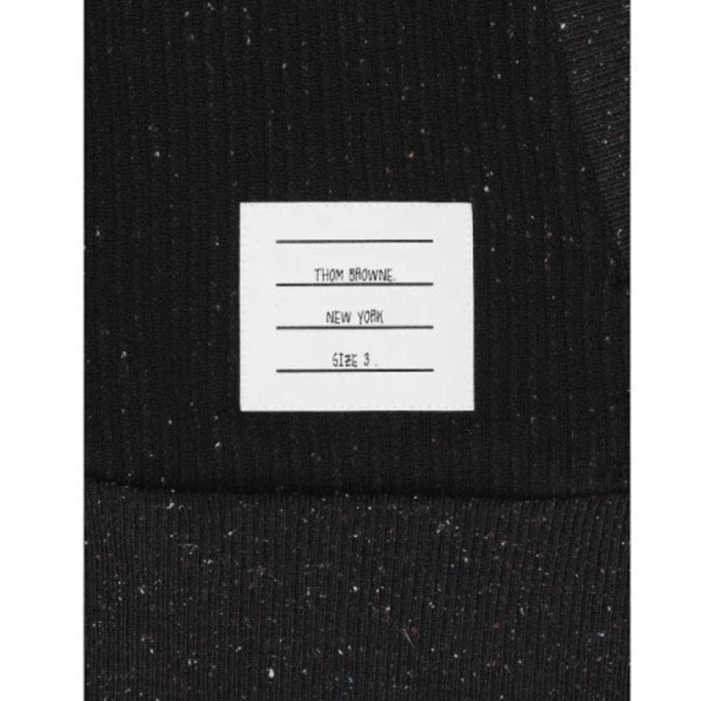 THOM BROWNE 4-Bar Zip Hoodie Jacket Men’s Black Cotton