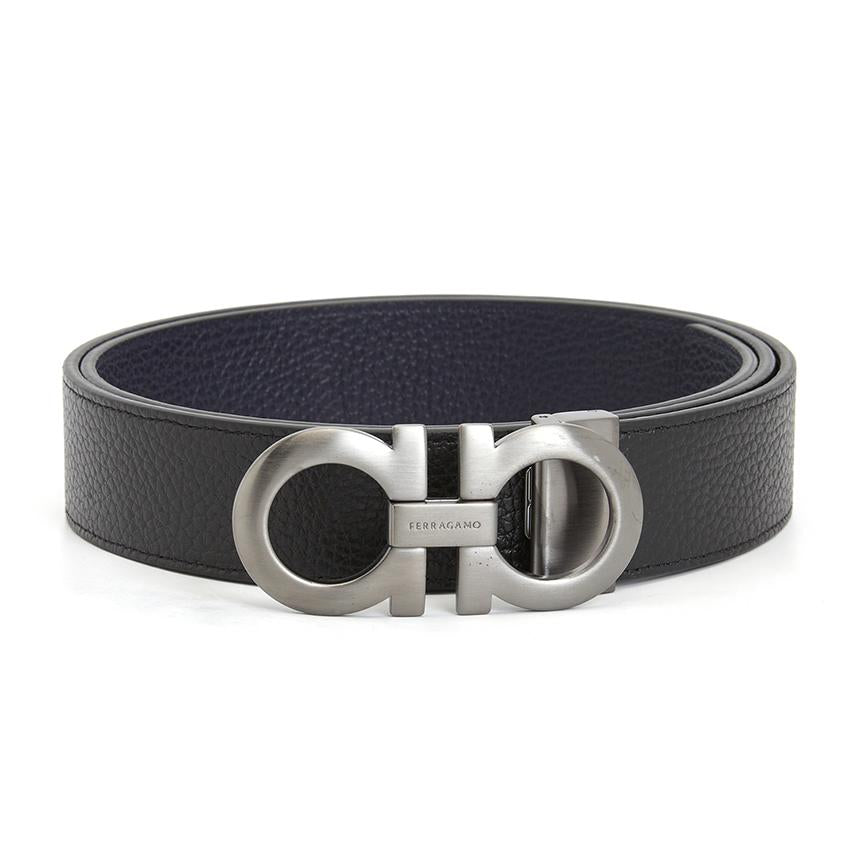 Ferragamo Gancini Reversible Leather Belt for Men, Pre-Cut 5542 180 0776307