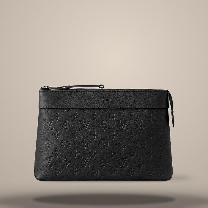 Louis Vuitton Monogram Shadow Calfskin Pochette Voyage Slim Card Holder