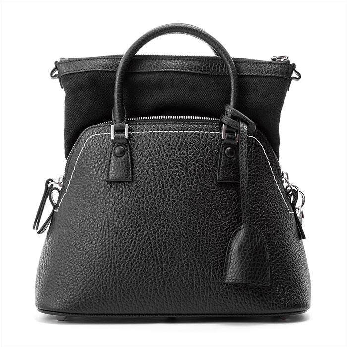 Maison Margiela 5AC Classic Mini Black Leather Shoulder Tote Bag