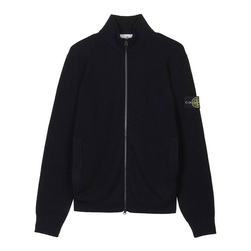 STONE ISLAND Men’s Stand Collar Knit Cardigan Black