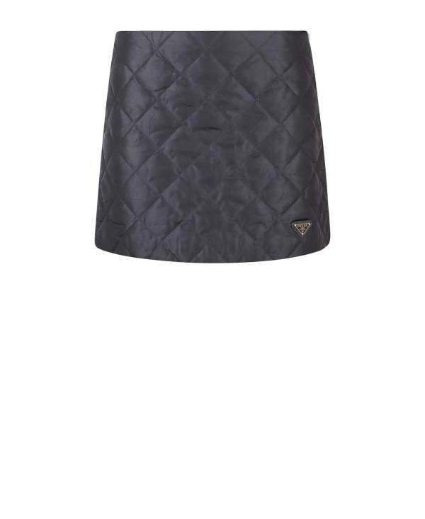 PRADA Lightweight Quilted Re-Nylon Mini Skirt 21X969 1WQ9 F0008