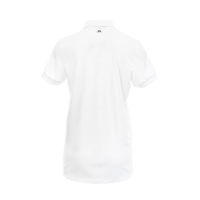 J LINDEBERG Tour Tech Embroidered Logo Polo Shirt White