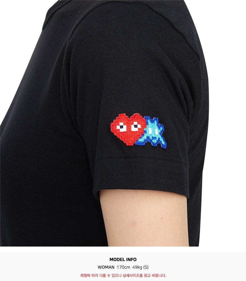 Comme des Garcons Double Wappen Invader Women’s Short Sleeve T-Shi AZ T327 051 1
