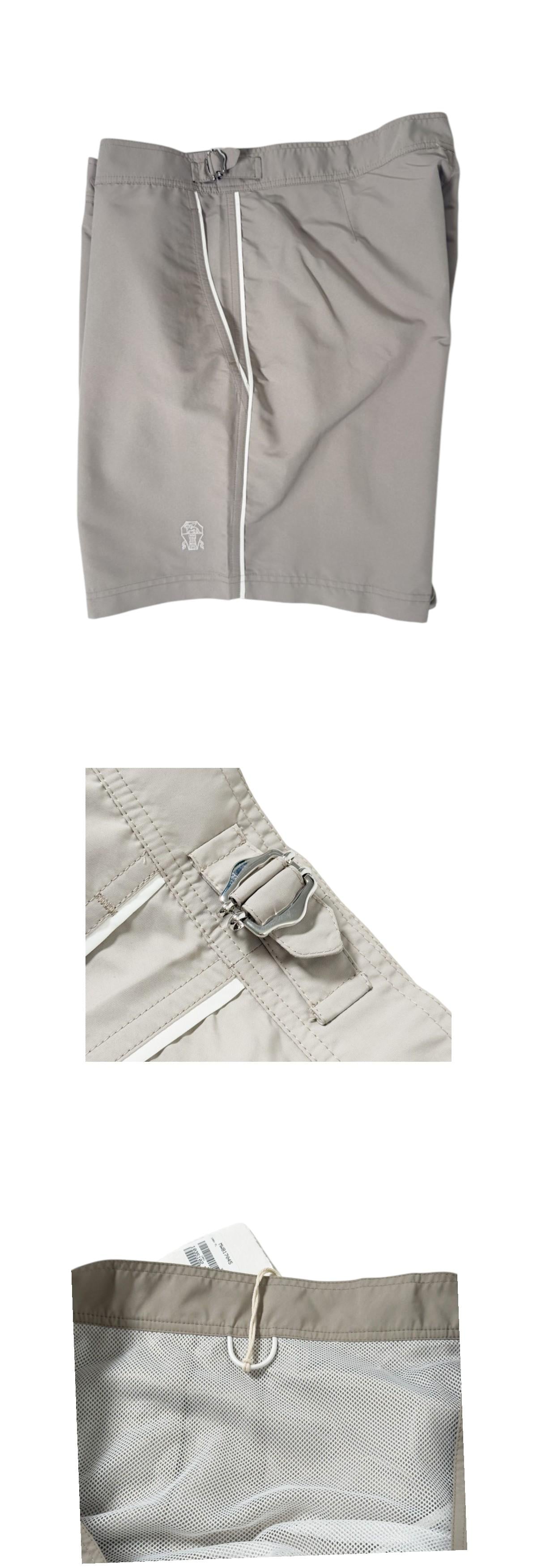 Brunello Cucinelli Nylon Swim Shorts with Waist Strap Men’s