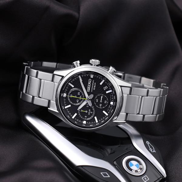 Seiko Chronograph 100m Water Resistant Casual Men’s Metal Watch SSB419 P1