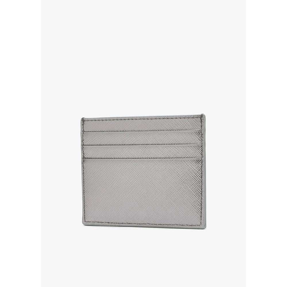 PRADA Saffiano Leather Logo Card Holder Wallet F0135
