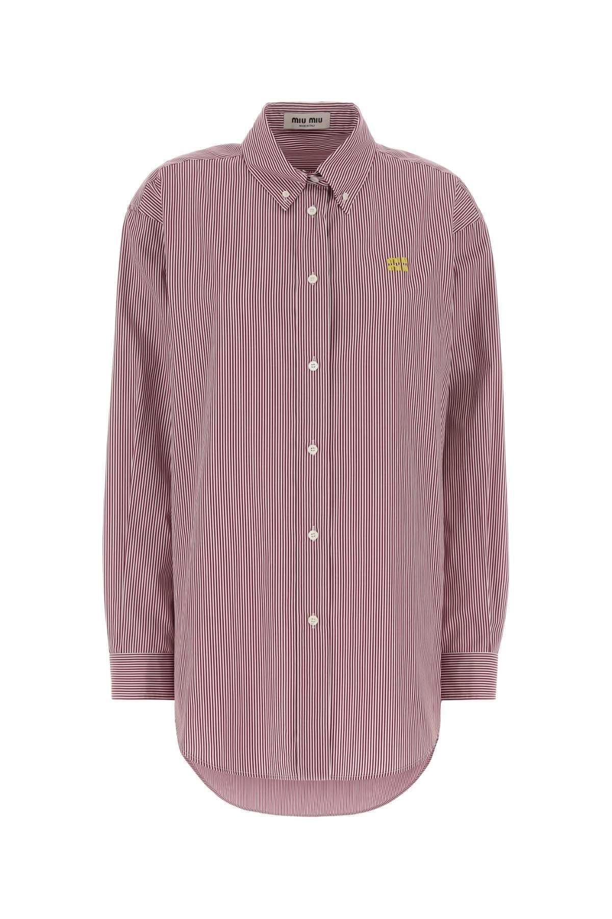 Miu Miu Short Sleeve Shirt SS26 Black Cotton