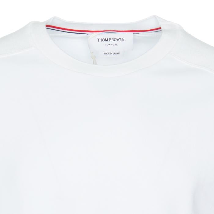 THOM BROWNE Milano Cotton Diagonal Stripe Long Sleeve T-Shirt