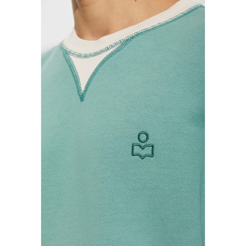 Isabel Marant Myker Logo Crewneck Sweatshirt Men’s Navy Cotton