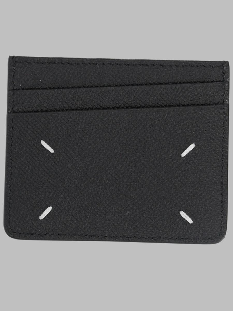Maison Margiela Black Leather Card Holder Wallet