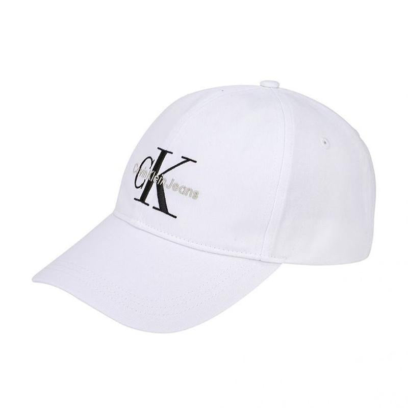 Calvin Klein Unisex Monogram Logo White Baseball Cap