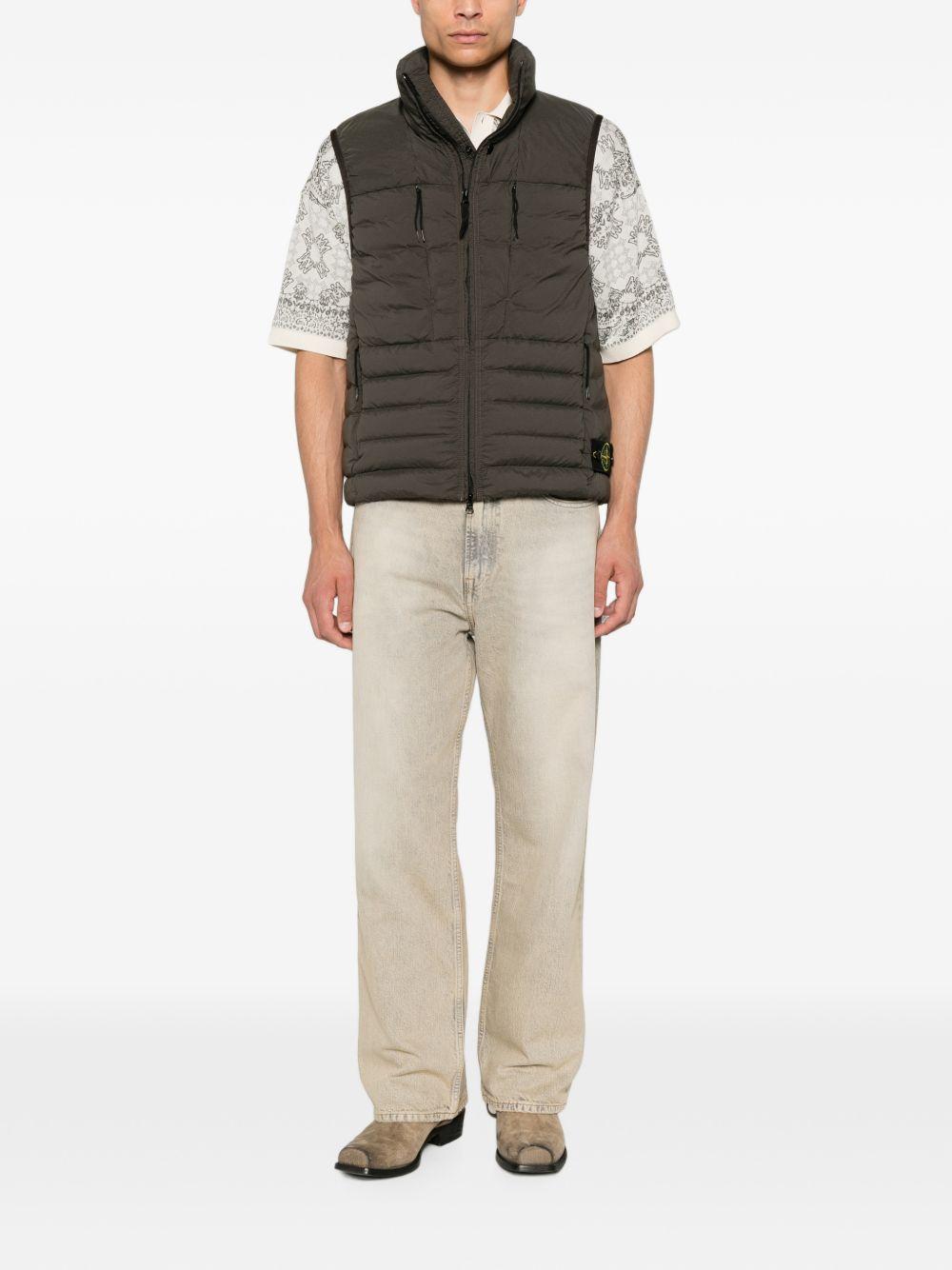 STONE ISLAND Down Vest Navy Quilted Men’s Sleeveless Jacket