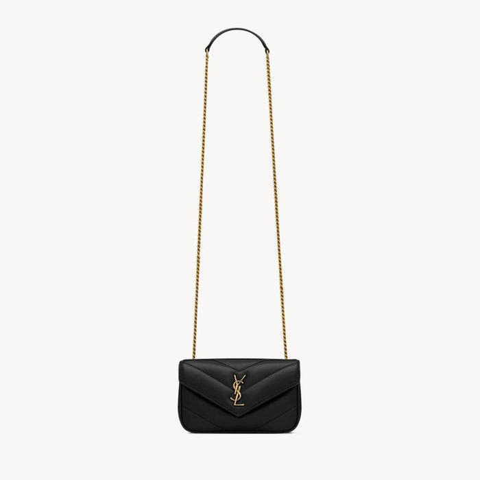 Saint Laurent Loulou Mini Bag Black Leather Shoulder Bag