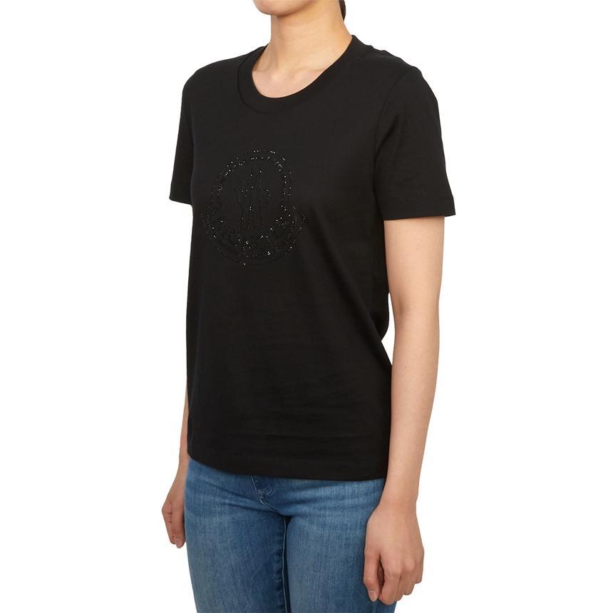 Moncler Women’s Short Sleeve T-Shirt Black Cotton Tee