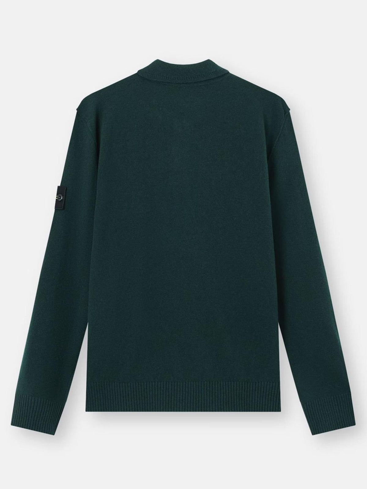 STONE ISLAND Black Wool Turtleneck Knit Sweater for Men
