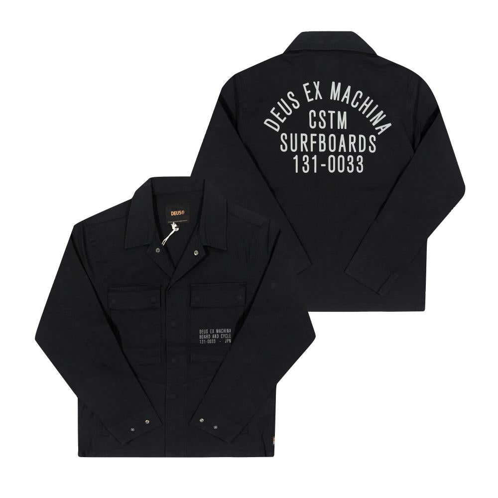 Deus Ex Machina Tommy Poplin Long Sleeve Shirt for Men DMP255118 BLK