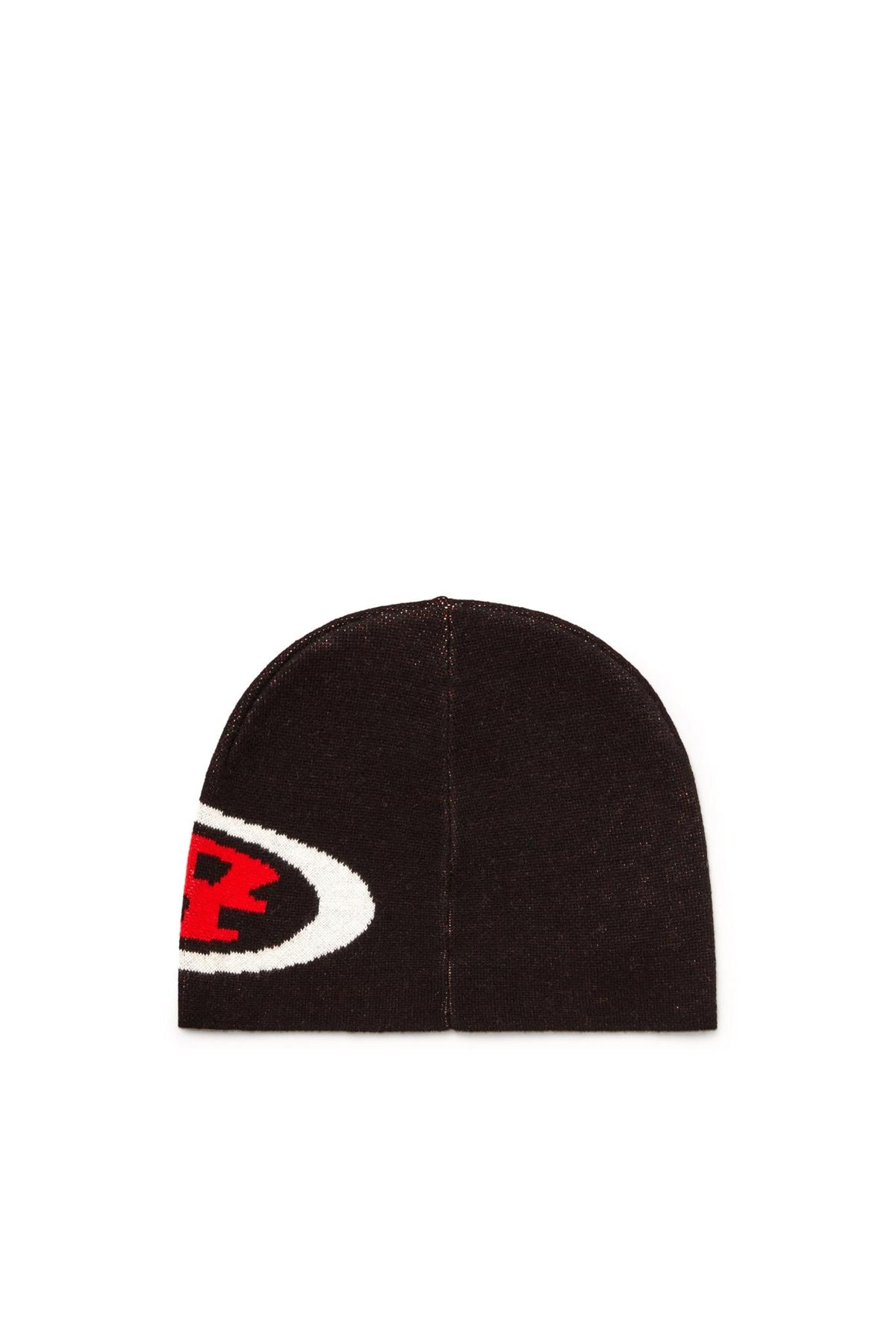DIESEL Rib Knit Beanie Hat Black Mens Acrylic