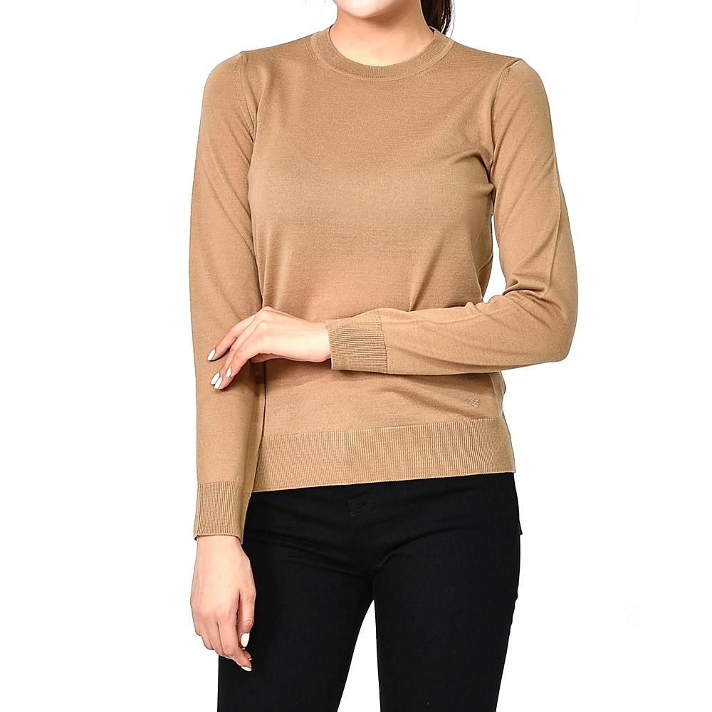 Emporio Armani Pure Virgin Wool Camel Crewneck Sweater