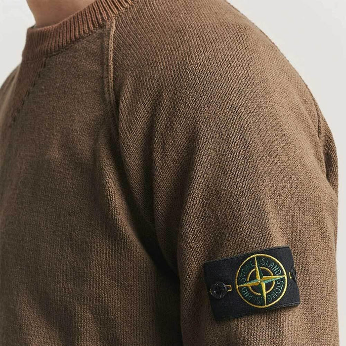 STONE ISLAND Umber Low-Hand Knit Crewneck Sweater Men’s
