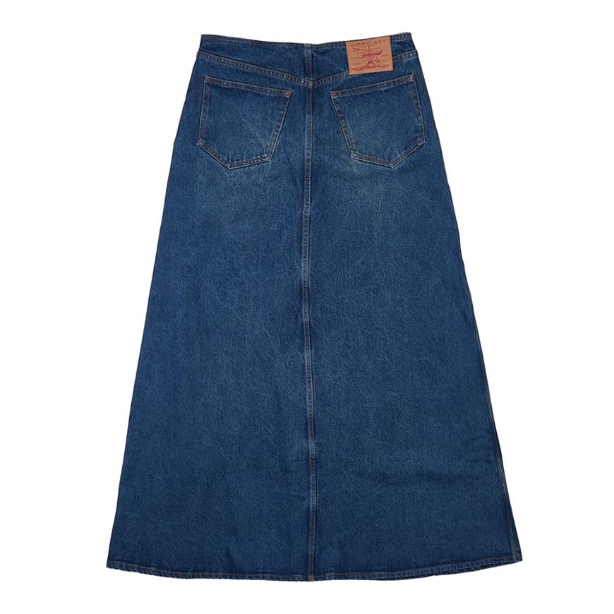 Y PROJECT Women's Denim Maxi Skirt WJEAN41S24 VINTAGE NAVY